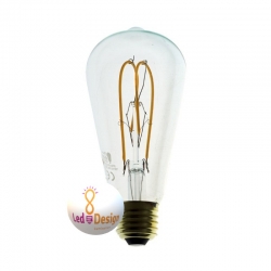 Ampoule vintage LED filament transparent E27