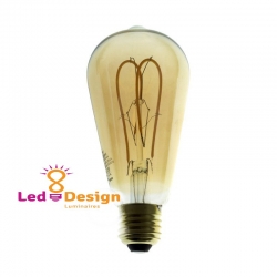 Ampoule vintage LED filament dorée E27