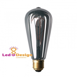 Ampoule vintage LED filament smoky E27