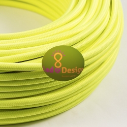 Câble VINTAGE SOIE  JAUNE FLUO