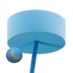 Rosace Vintage Silicone Bleu Ciel