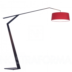 LAMPADAIRE GRUS ROUGE LUMEN CENTER